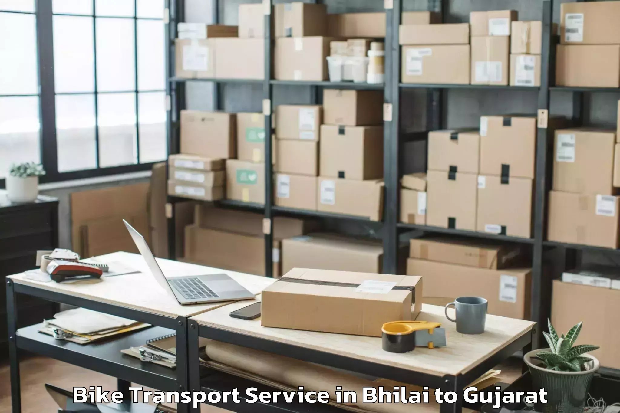 Affordable Bhilai to Rajpipla Bike Transport